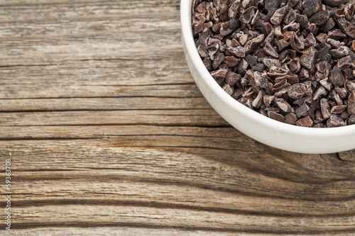 Photo: Raw cacao nibs Raw cacao nibs