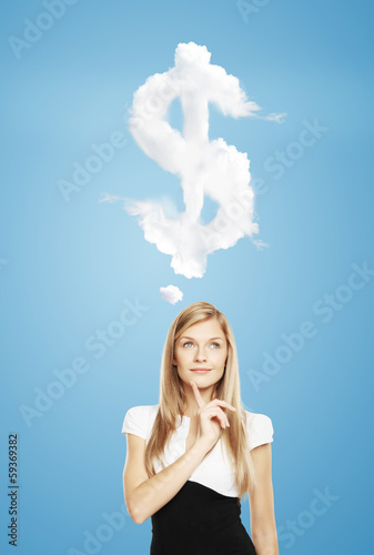 Photo: woman thinking woman thinking