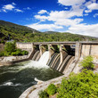 Dam in Puente Domingo Florez, Leon, Spain Dam in Puente Domingo Florez, Leon, Spain