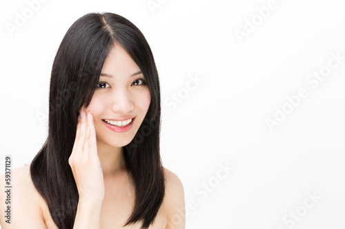 Photo: attractive asian woman beauty image on white background attractive asian woman beauty image on white background