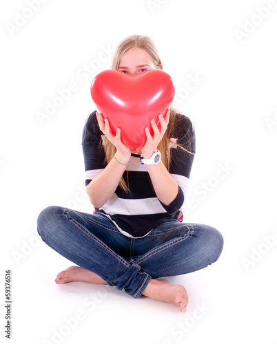 Photo: Mädchen mit Herz Mädchen mit Herz