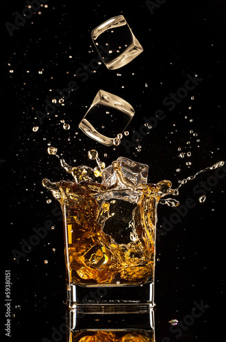 Splashing whiskey