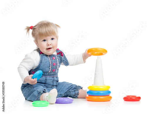 Photo: baby playing with color toy baby playing with color toy