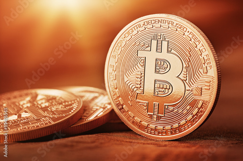 Illustration: Golden Bitcoins (new virtual money ) Golden Bitcoins (new virtual money )