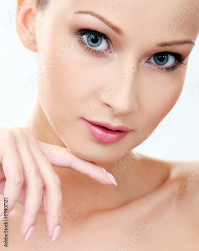 Photo: Beautiful girl with clean and perfect skin Beautiful girl with clean and perfect skin