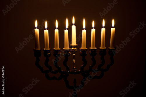 Photo: The lit of hanukkah candles The lit of hanukkah candles