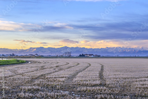Photo: Countryside winter panorama color image Countryside winter panorama color image
