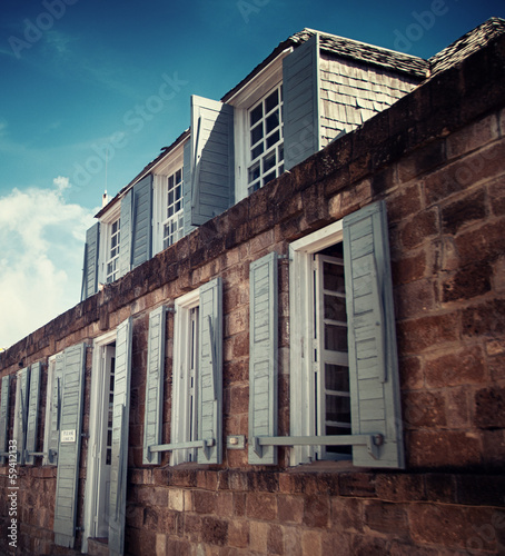 Photo: Old maritime stone house Exterior at Shirley Heights, Antigua Old maritime stone house Exterior at Shirley Heights, Antigua