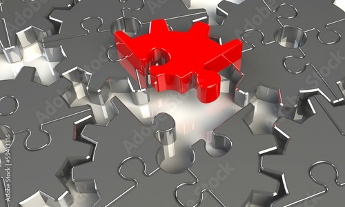 Illustration: Puzzelteil ROT Puzzelteil ROT