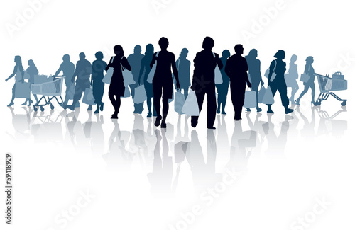 Vector: Shopping people Shopping people