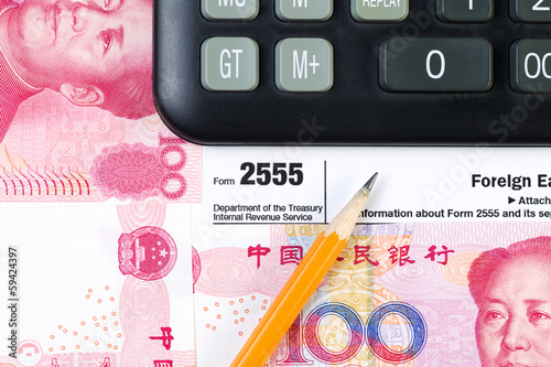Photo: Tax Form for Foreign Earnings outside of the United States from Tax Form for Foreign Earnings outside of the United States from