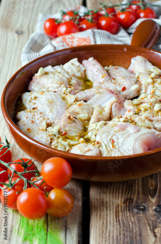 Photo: Fresh chicken marinated Fresh chicken marinated