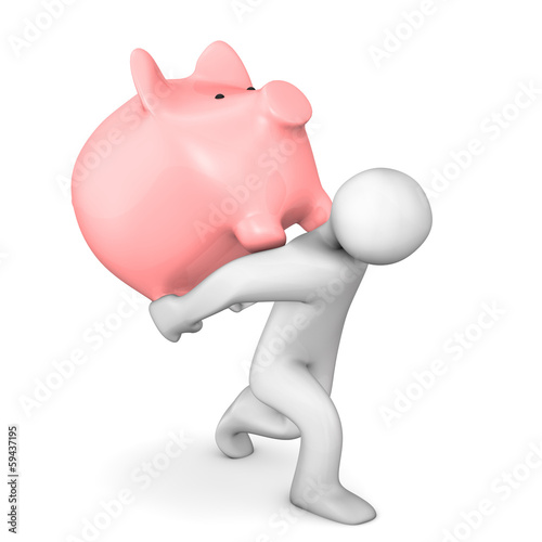 Illustration: Piggy Bank Burden Piggy Bank Burden