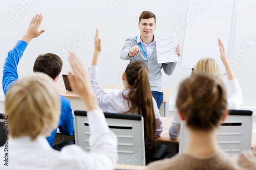 Photo: Teacher at lesson Teacher at lesson