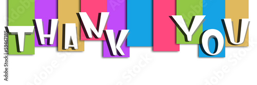 Illustration: Thank You Colourful Stripes Thank You Colourful Stripes