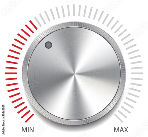 Vector: Volume Button Knob, Vector Illustration. Volume Button Knob, Vector Illustration.
