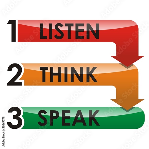 Vector: Listen, Think, Speak Listen, Think, Speak
