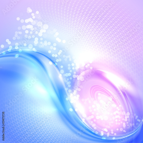 Vector: Abstract blue and purple waving background Abstract blue and purple waving background