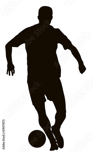 Soccer player detailed vector silhouette. Sports design