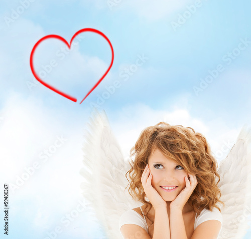 Photo: happy teenage angel girl happy teenage angel girl