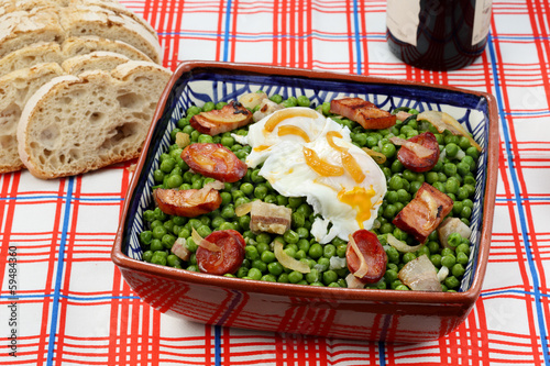Photo: portuguese traditional food-pea stew- mediterranean diet portuguese traditional food-pea stew- mediterranean diet