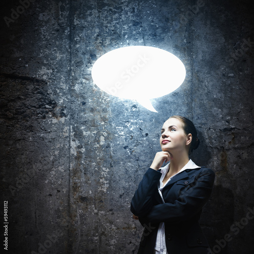 Photo: Thoughtful businesswoman Thoughtful businesswoman