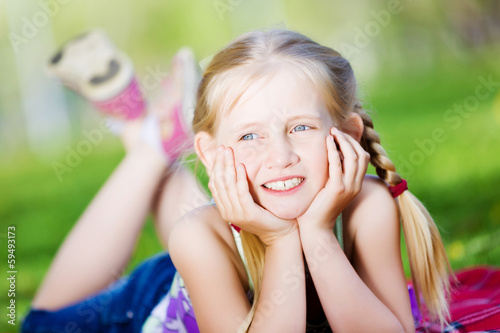 Photo: Little girl in park Little girl in park