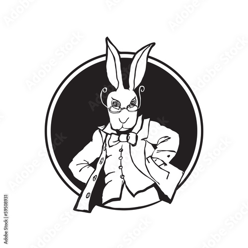 Vector: white rabbit white rabbit