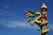 Chinese Dragon Sculpture at Chinese Temple Chinese Dragon Sculpture at Chinese Temple