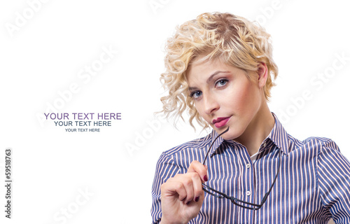 Photo: Portrait of a young successful attractive business woman Portrait of a young successful attractive business woman