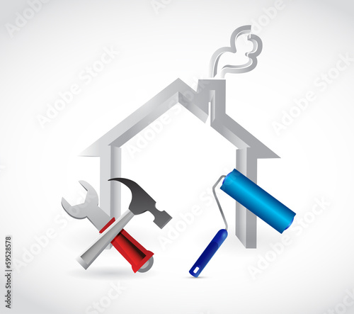 Illustration: home tools illustration design home tools illustration design
