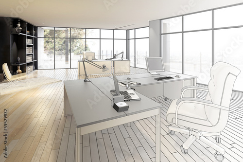 Illustration: Luxury Office Area (construction) Luxury Office Area (construction)