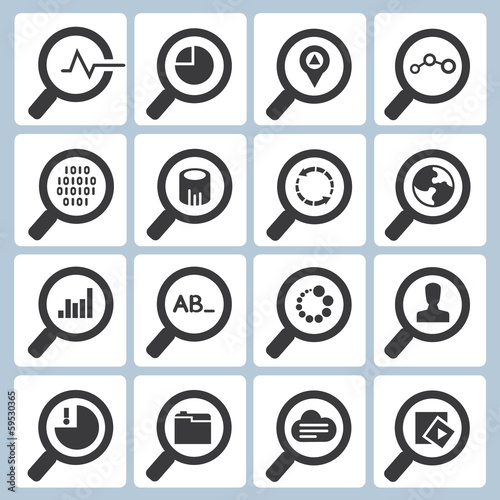 Vector: search icons, magnifying glass icons search icons, magnifying glass icons