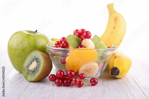 Photo: fruit salad in bowl fruit salad in bowl