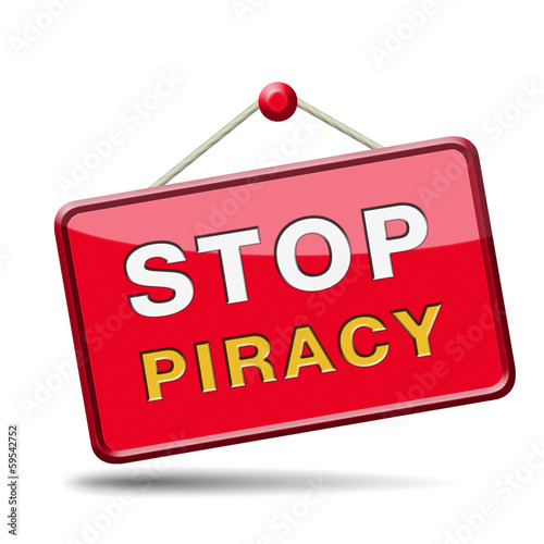 Illustration: stop piracy stop piracy