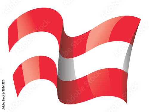 Illustration: Austria flag - Austrian flag Austria flag - Austrian flag