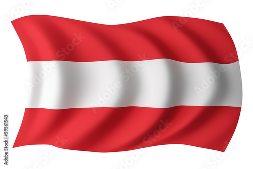 Illustration: Austria flag - Austrian flag Austria flag - Austrian flag