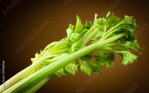 Photo: Organic celery. Stalk with leaves Organic celery. Stalk with leaves