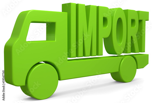 Illustration: Lastwagen Import Lastwagen Import