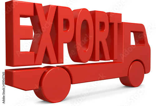 Illustration: LKW Export LKW Export