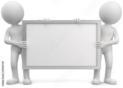Illustration: zwei Schildhalter Flipchart zwei Schildhalter Flipchart