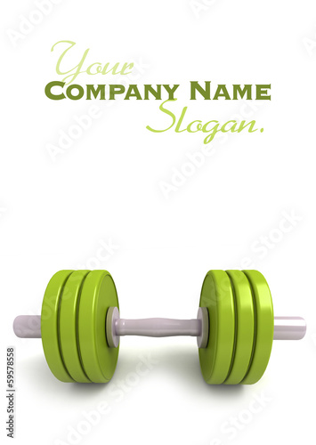 Photo: Green dumbbells Green dumbbells