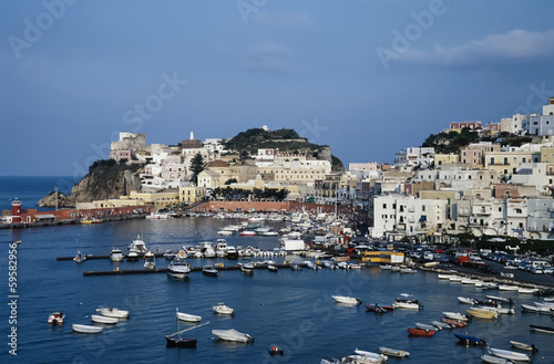 Photo: Italy, Ponza Island, panoramic view of the port Italy, Ponza Island, panoramic view of the port