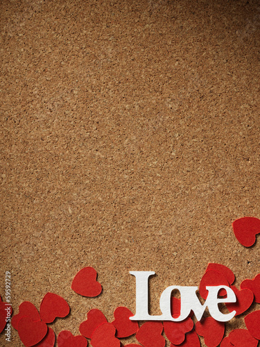 Photo: Holidays card with word "love" and heart Holidays card with word "love" and heart