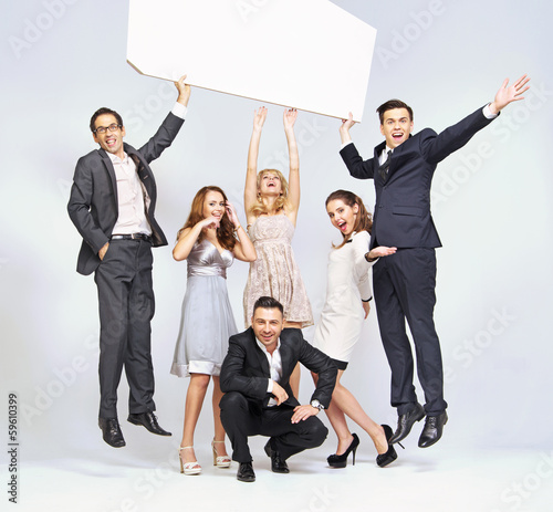 Photo: Jumping men and elegant women Jumping men and elegant women