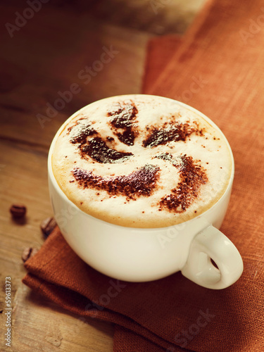 Photo: Cappuccino. Cup of Cappuccino Coffee Cappuccino. Cup of Cappuccino Coffee