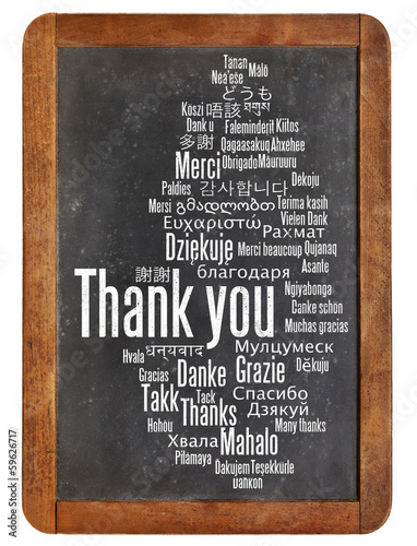 Photo: thank you on blackboard thank you on blackboard