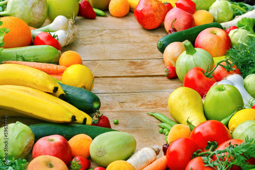 Photo: The abundance of fresh organic fruits and vegetables The abundance of fresh organic fruits and vegetables