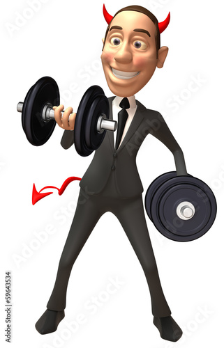 Illustration: Evil businessman Evil businessman