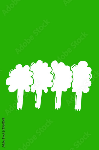 Illustration: Bäume - Silhouette Bäume - Silhouette